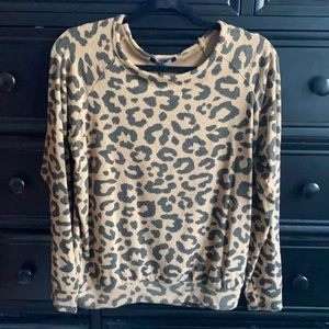 Long Sleeve Cheetah Print Shirt